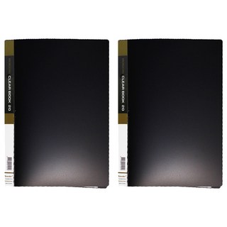 素面資料夾 3孔, 黑色, 2入