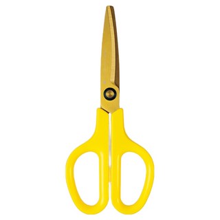 PLUS 普樂士 廚房剪刀 厚刃鋸齒刀刃, 黃色, 1支