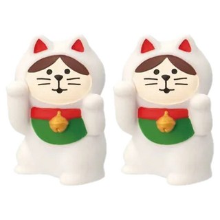 Concombre Decole 福氣招財正版手辦貓咪玩具裝飾桌面潮玩擺件禮物 招百運貓舞, 2個