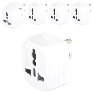 Dr.AV 聖岡科技 台灣專用萬國轉換插頭 3孔 TNT-85, 白色, 6個, 4cm