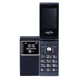 Uniscope 優思 4G長輩機 V909, 大按鍵設計，字體清晰，操作簡單，內建FM收音機和強光手電筒, 32GB, 黑色