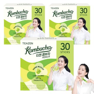 TEAZEN 康普茶 麝香葡萄口味, 3盒, 5g, 30入