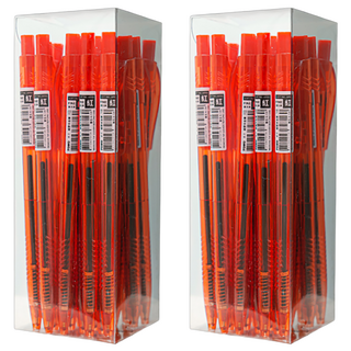 TOWO 東文減塑中油筆 0.7mm筆尖 書寫流暢 色彩鮮豔, 紅色, 2盒