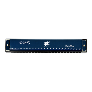DMTS 大美天使 Onbiu 經典專業用 24孔口琴, 單品, 藍色, 1個