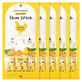 조공 반려동물 오키로스틱 짜먹는 간식, 혼합맛(닭가슴살/단호박), 14g, 5개입