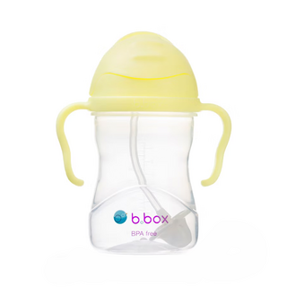 b.box 防漏水杯 升級版(二代), 瓶身有把手, 寶寶易於抓握, 加重吸管球設計, 240ml, 1個, 馬卡龍黃