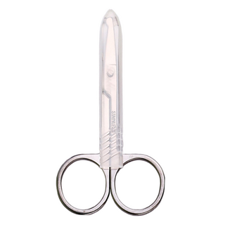 理享家 不鏽鋼圓頭安全鼻毛剪刀 + 保護套, 單一顏色, 1組