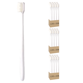 萬毛牙刷 PBT微米刷絲+塑料手柄, 12支, 3組