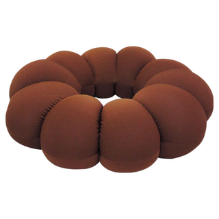 Cotton Field 棉花田傢飾 米其林超大甜甜圈可變身立體胖胖坐墊, 80 x 80 x 18cm, 可可色, 1個