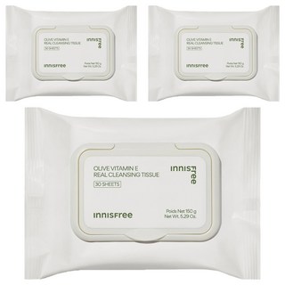 INNISFREE 台灣公司貨 橄欖維他命E卸妝棉, 30張, 3包