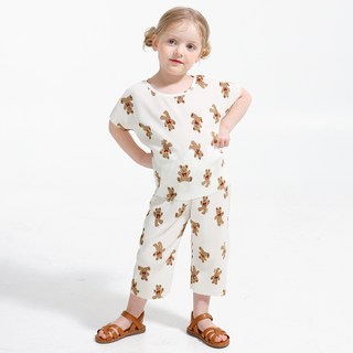 베리메이 아동용 냉감 통기성 와글와글 곰돌이 플리츠 상하복 세트