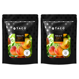 타코 제로슈가 복숭아 아이스티, 1kg, 2개
