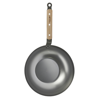 de Buyer 畢耶 原礦蜂蠟鐵鍋 蜂蠟木柄中華北京炒鍋 1.59kg, 28cm, 1個