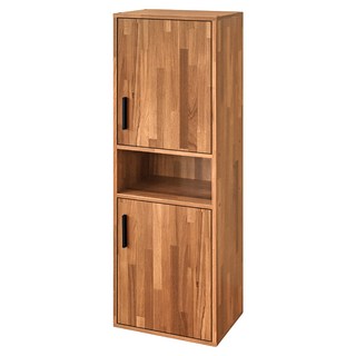 HOPMA 合馬家具 簡約二門造型櫃 G-M2D400PTK, 拼版柚木 棕色