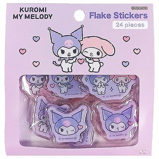 Sun-star 造型貼紙, 美樂蒂與酷洛米, 24枚入, 外層防水, 可裝飾手帳生活小物, 1包