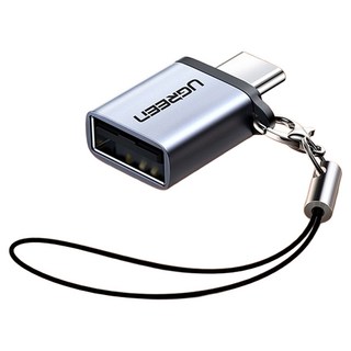UGREEN 綠聯 Type-C 3.1轉USB3.0轉接頭 5Gbps, Space Gray, 1個, 29mm