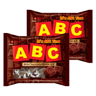 롯데웰푸드 에이비씨 초콜릿, 187g, 2개