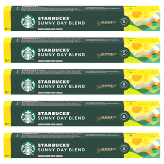 STARBUCKS 星巴克 Sunny Day Blend 膠囊咖啡 Nespresso咖啡機適用, 5.6g, 10顆, 5盒