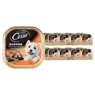 Cesar 西莎 風味餐盒 狗罐頭, 南法野菜燉雞, 100g, 48罐