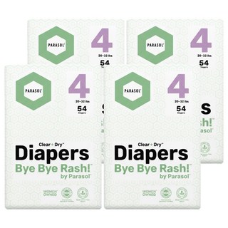 PARASOL Clear + DryTM 新科技水凝尿布 工藝升級版 4 9~14kg, L, 216片