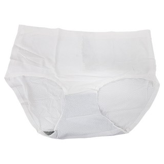 桃子蜜語 天絲棉抗菌無痕內褲, 台灣製造 銀纖維底襠 親膚透氣 彈力, L, 白色