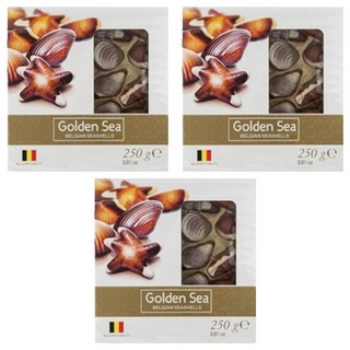 gold sea 貝殼形狀海鹽巧克力, 3盒, 250g