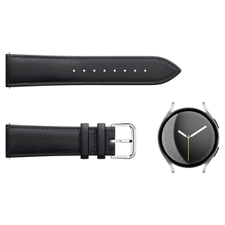 Awesome Design Galaxy Watch Odd 手工牛皮錶帶 20mm, 1個, 瑪瑙黑