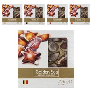 gold sea 貝殼形狀海鹽巧克力, 5盒, 250g