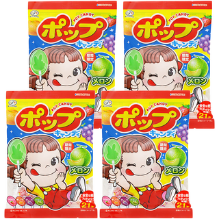 FUJIYA 不二家 POP棒棒糖, 含21支, 121.8g, 4袋