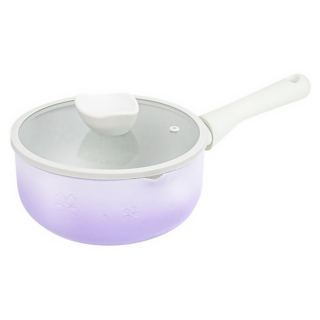 LMG 日式雪櫻料理不沾雪平鍋 丁香紫, 20cm, 1個