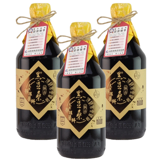 黑豆桑 天然黑金醬油 添加海鹽 高粱代替小麥 黑豆釀造, 550ml, 3瓶
