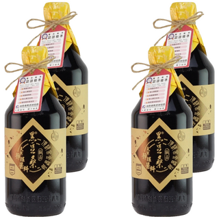 黑豆桑 天然黑金醬油 添加海鹽 高粱代替小麥 黑豆釀造, 550ml, 4瓶