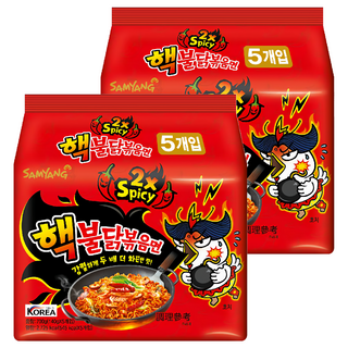 Samyang Foods 三養 Buldak火辣雞肉風味鐵板炒麵 2倍辣風味 140g, 10個