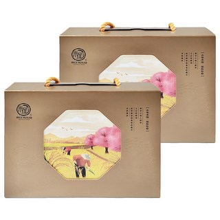 RICE HOUSE 米屋 金盈滿屋手提禮盒，馥米3入，台灣頂級好米, 2盒
