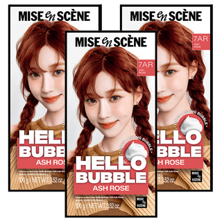 mise en scene 魅尚萱 Hello Bubble泡沫染髮劑, 7AR櫻花霧粉, 3盒
