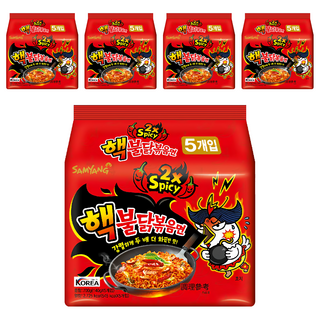 Samyang Foods 三養 Buldak火辣雞肉風味鐵板炒麵 2倍辣風味 140g, 25個
