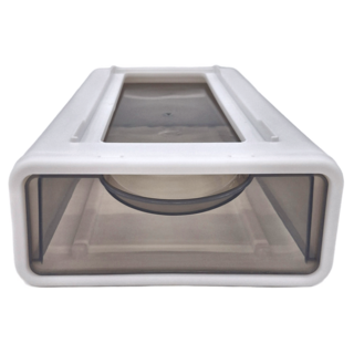 桌面抽屜收納盒 17x25x7.5cm PP材質 每層自带凹槽卡扣 多個可疊加, 白色, 1格