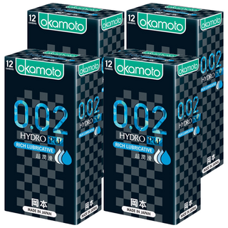 Okamoto 岡本 0.02RL超潤滑保險套, 12入, 4盒