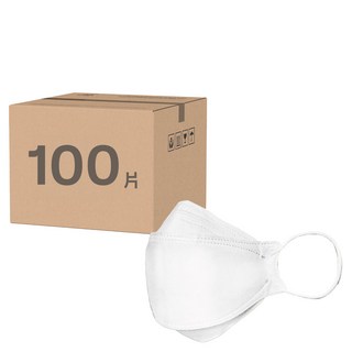 Finetech 釩泰 醫用魚型口罩, 雪花白, 20片, 5盒