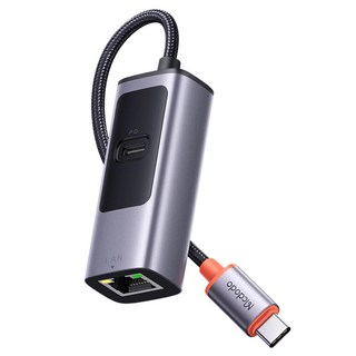 Mcdodo 麥多多 隨享系列 100W Type C轉接器 3個USB3.0+LAN接口 鋁合金外殼, 灰色, 1個