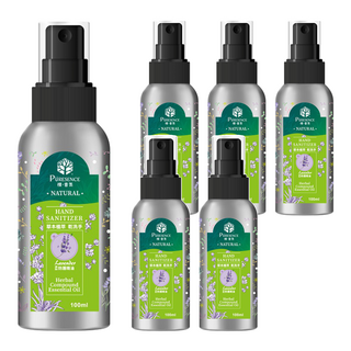 PURESENCE 樸香氛 草本植萃複方精油乾洗手 100ml, 鎖水保濕 SGS檢驗 抗菌效果達99.9%, 6瓶