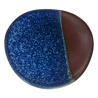 左右衛門奇想盤 1入 藍色 棕色, 藍色, 棕色, 7吋