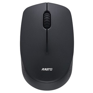 RASTO 三鍵式2.4G無線滑鼠 RM26, R-PCA030, 黑色