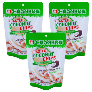 CHAOKOH 椰子脆片, 3包, 40g