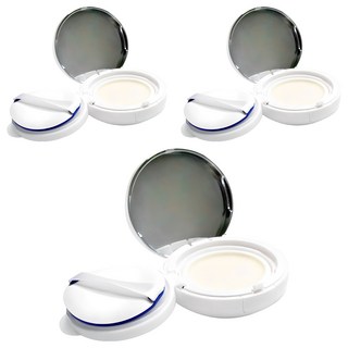 마타바 DIY 쿠션팩트 아이 케이스 73 x 73 x 27 mm, 화이트 + 실버, 3개