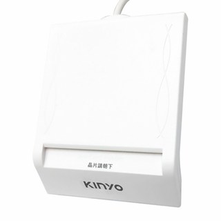 Kinyo 1.2m 晶片讀卡機 65 x 16 x 84mm 40g, KCR-6153, 白色, 1個