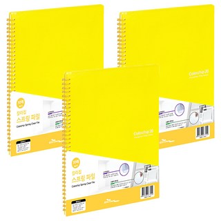 ECO Chungwoon 線圈資料夾 A4 30頁 黃色, 3個