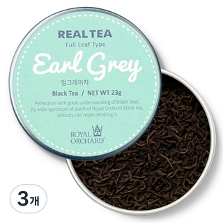 ROYAL ORCHARD 伯爵葉茶 銀罐紅茶, 23g, 3個, 1入