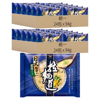 統一 拉麵道 日式豚骨風味拉麵 94g, 48包
