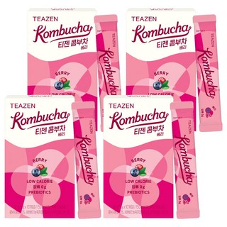 TEAZEN 茶禪 康普茶 莓果口味, 10條, 4盒, 5g